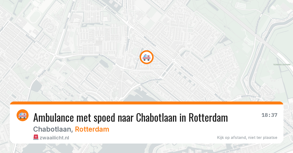 Ambulance met spoed naar Chabotlaan in Rotterdam — 12 mei 2026