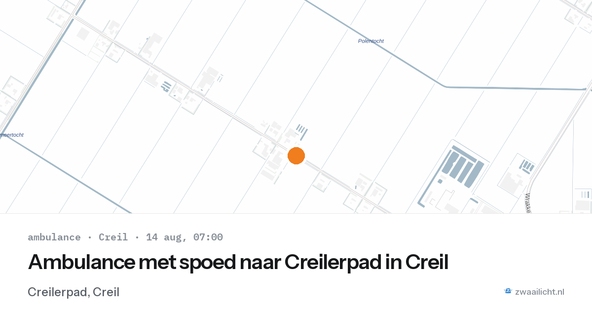 Ambulance met spoed naar Creilerpad in Creil — 14 aug 2026