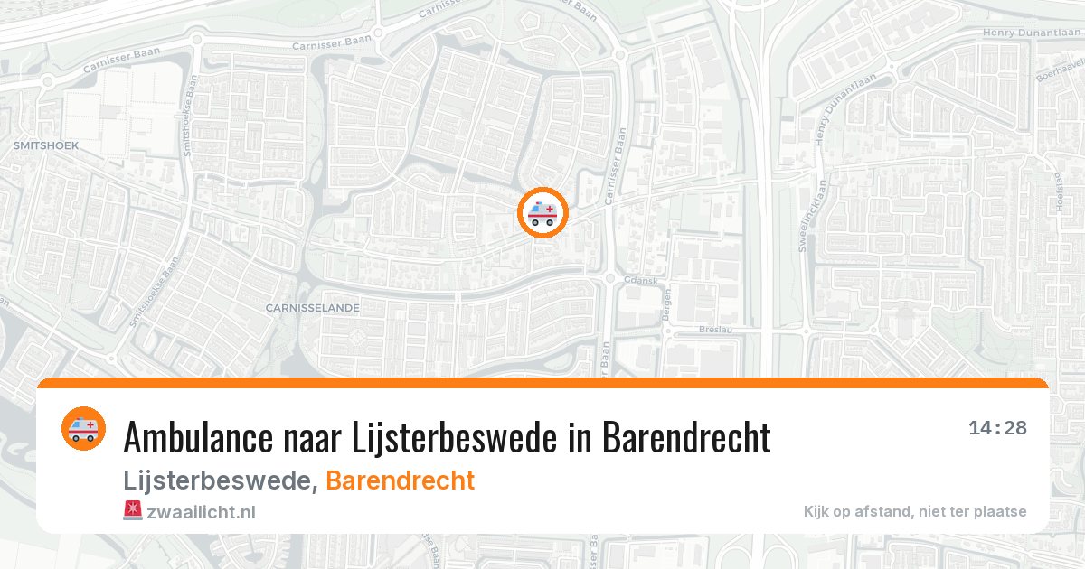 Ambulance naar Lijsterbeswede in Barendrecht — 12 aug 2026
