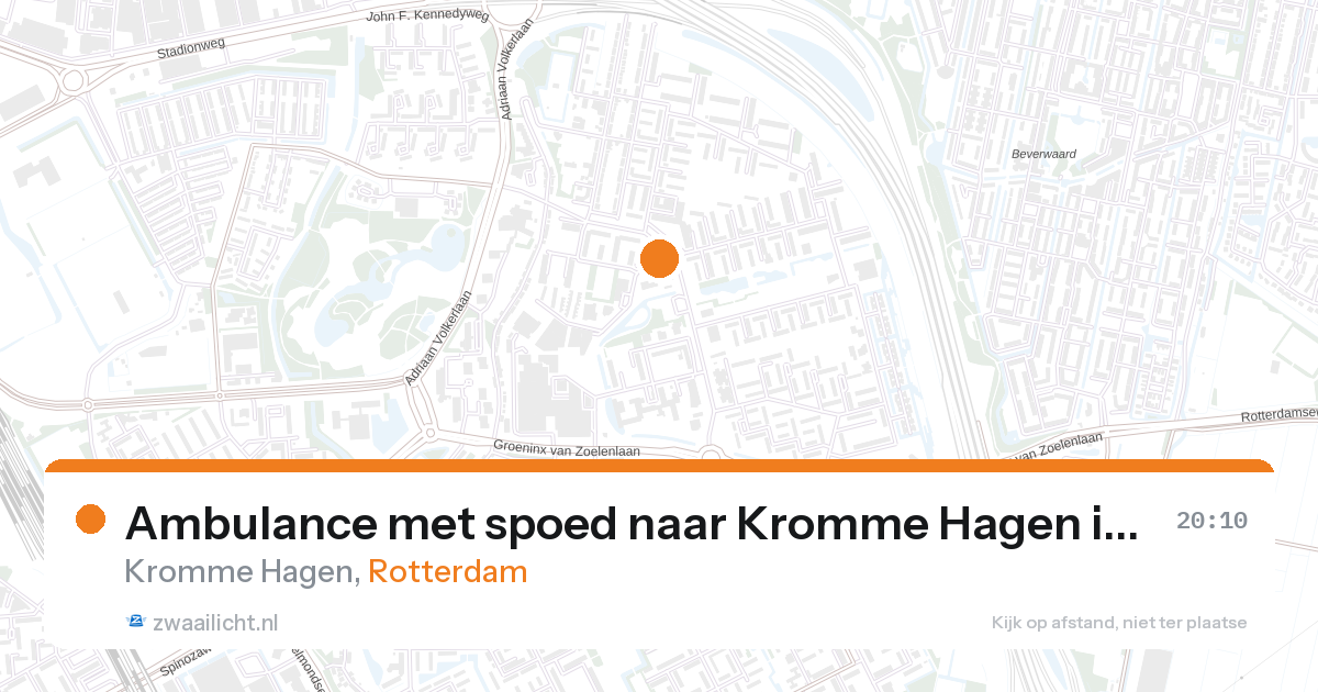 Ambulance met spoed naar Kromme Hagen in Rotterdam — 27 aug 2026
