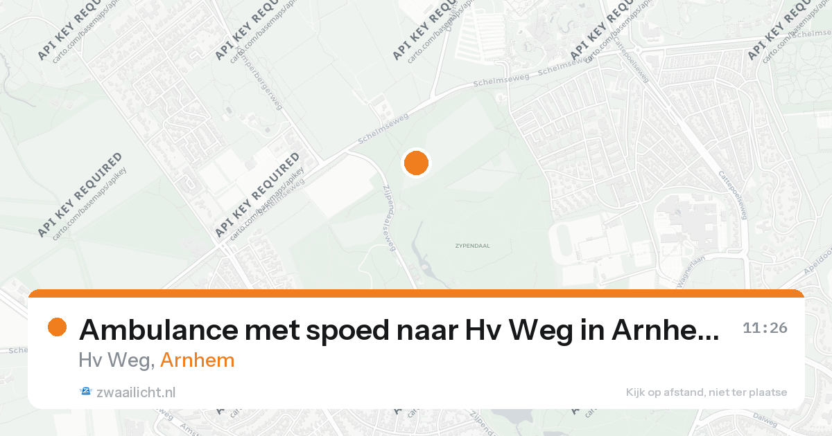 Ambulance met spoed naar Hv Weg in Arnhem — 26 aug 2026