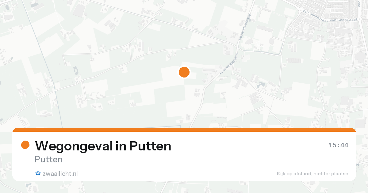 Wegongeval in Putten — 22 aug 2026