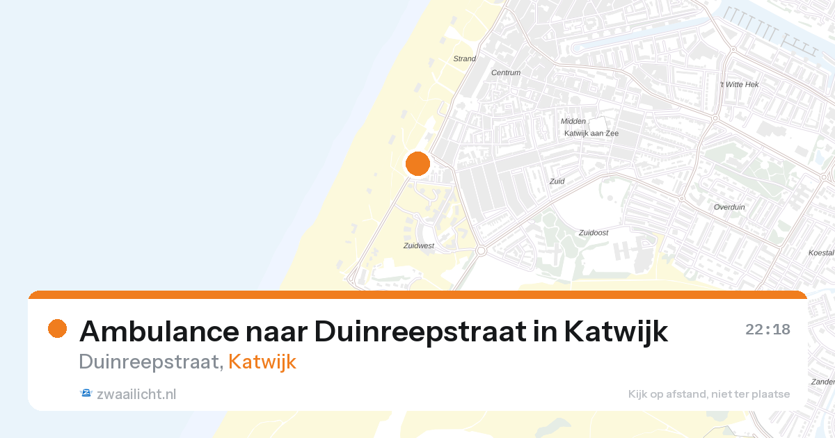 Ambulance naar Duinreepstraat in Katwijk — 15 mrt 2026