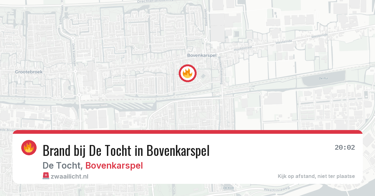 Brand bij De Tocht in Bovenkarspel — 18 jun 2026