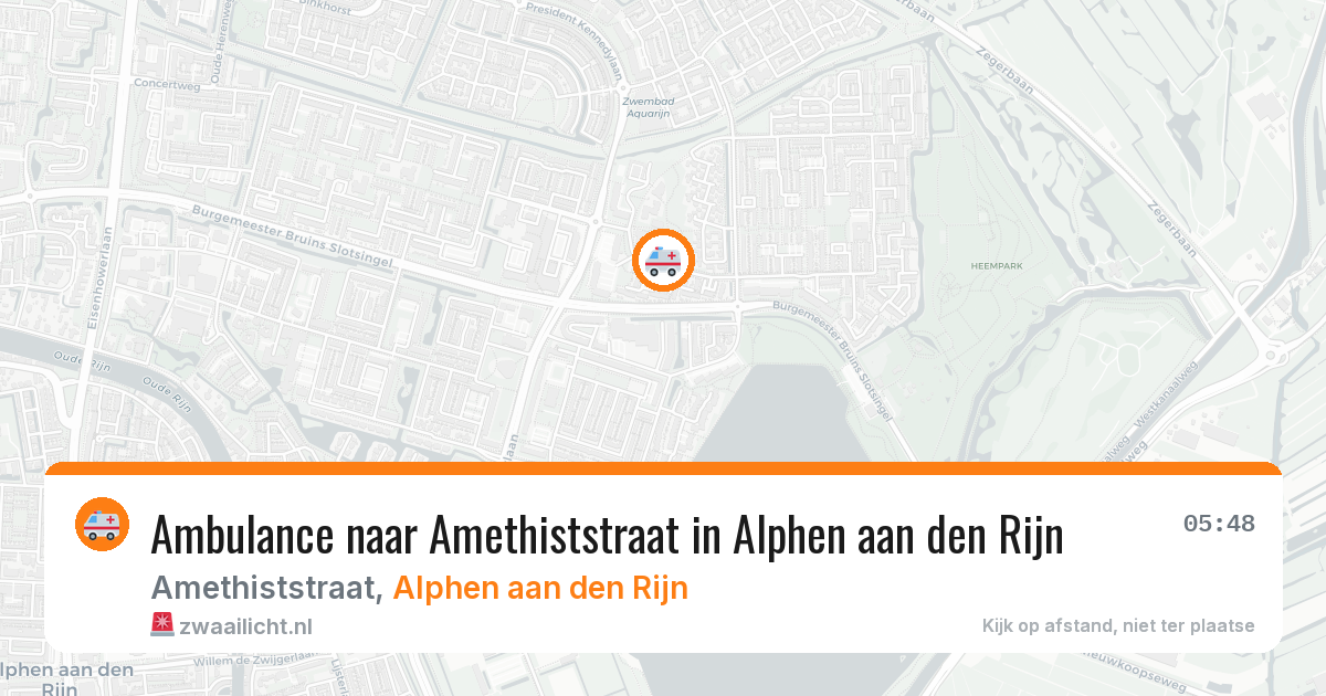 Ambulance naar Amethiststraat in Alphen aan den Rijn — 22 jun 2026