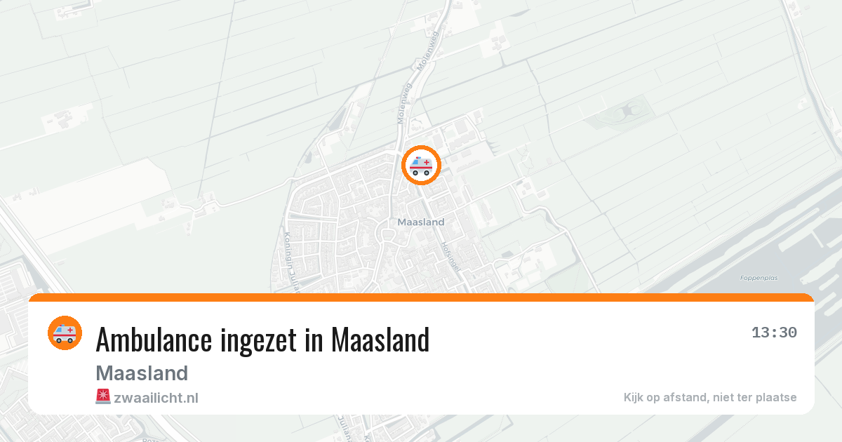 Ambulance ingezet in Maasland — 19 jun 2026