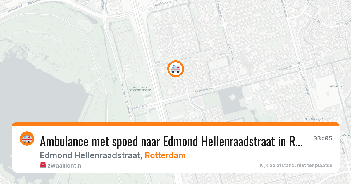 Ambulance met spoed naar Edmond Hellenraadstraat in Rotterdam — 2 aug 2026