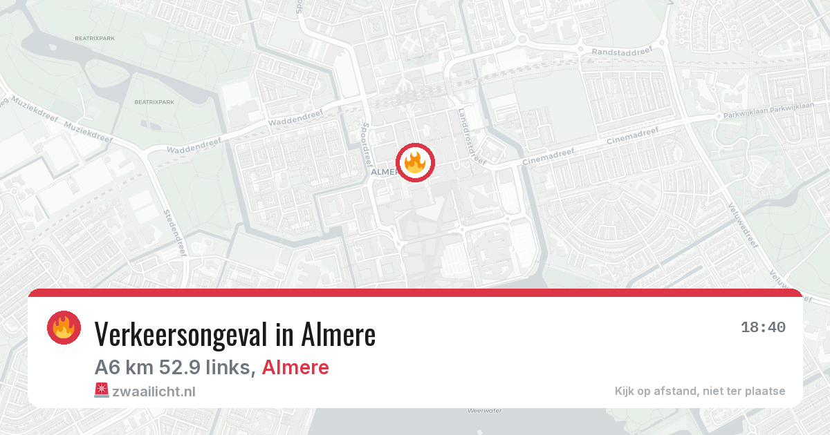 Verkeersongeval in Almere — 11 mei 2026