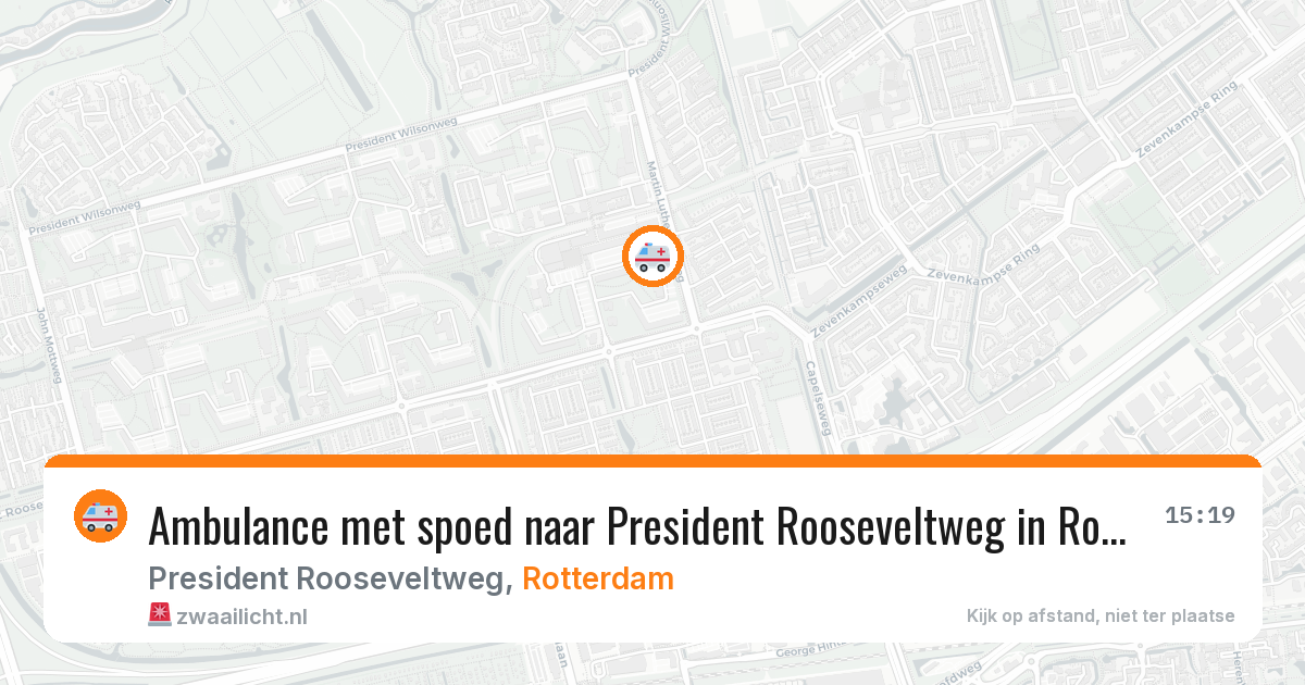 Ambulance met spoed naar President Rooseveltweg in Rotterdam — 1 apr 2026