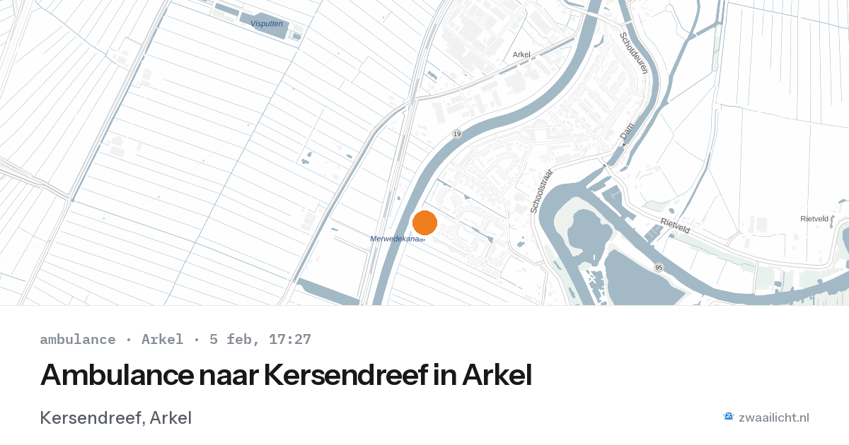 Ambulance naar Kersendreef in Arkel — 5 feb 2026