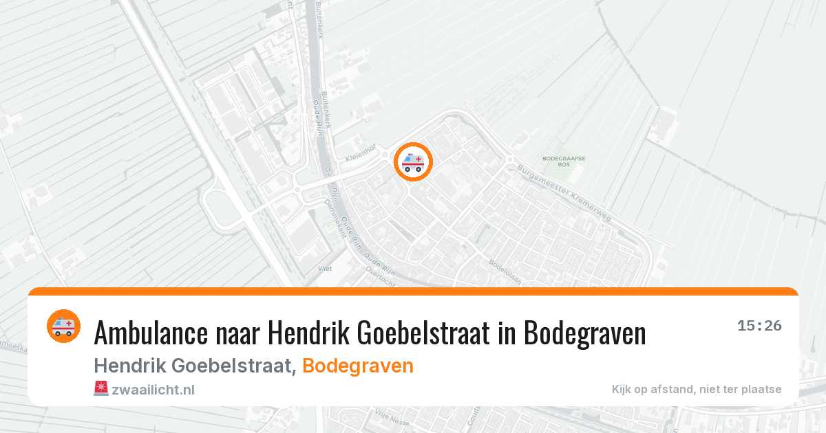 Ambulance naar Hendrik Goebelstraat in Bodegraven — 12 jun 2026