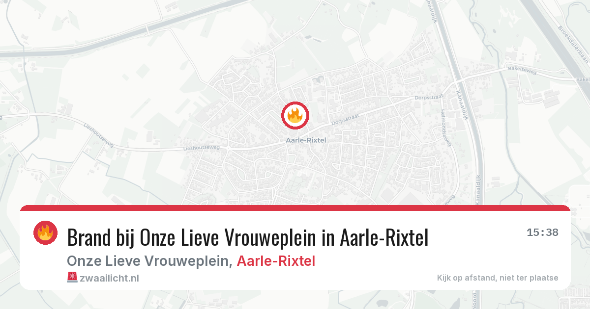 Brand bij Onze Lieve Vrouweplein in Aarle-Rixtel — 21 feb 2026