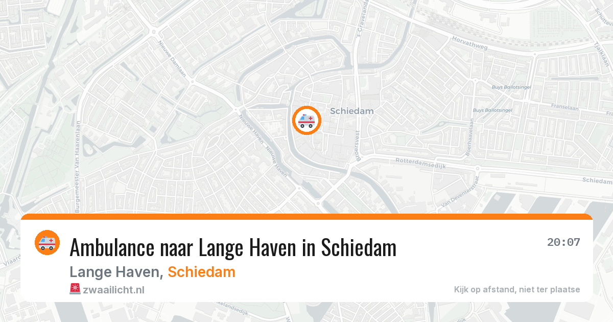 Ambulance naar Lange Haven in Schiedam — 16 mei 2026