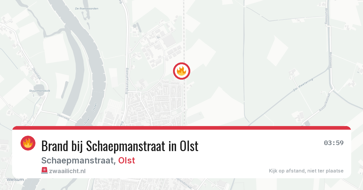 Brand bij Schaepmanstraat in Olst — 14 apr 2026