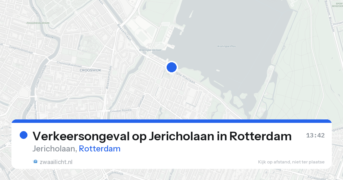 Verkeersongeval op Jericholaan in Rotterdam — 23 aug 2026
