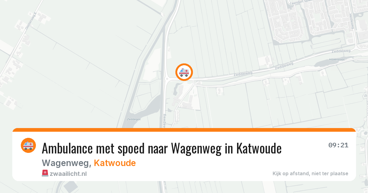 Ambulance met spoed naar Wagenweg in Katwoude — 11 apr 2026