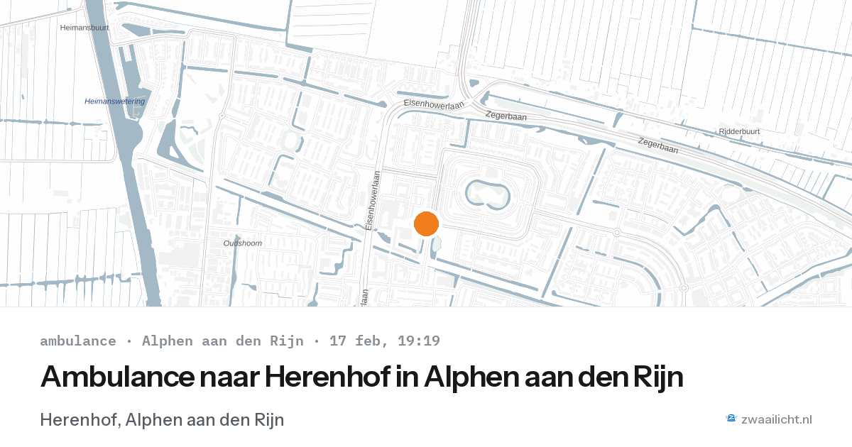 Ambulance naar Herenhof in Alphen aan den Rijn — 17 feb 2026