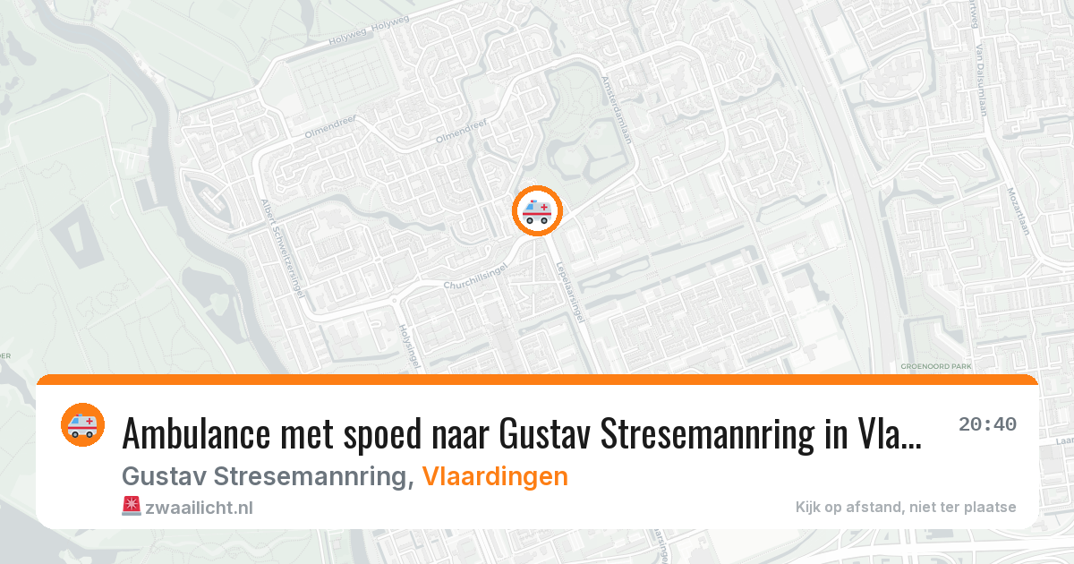 Ambulance met spoed naar Gustav Stresemannring in Vlaardingen — 14 jun 2026