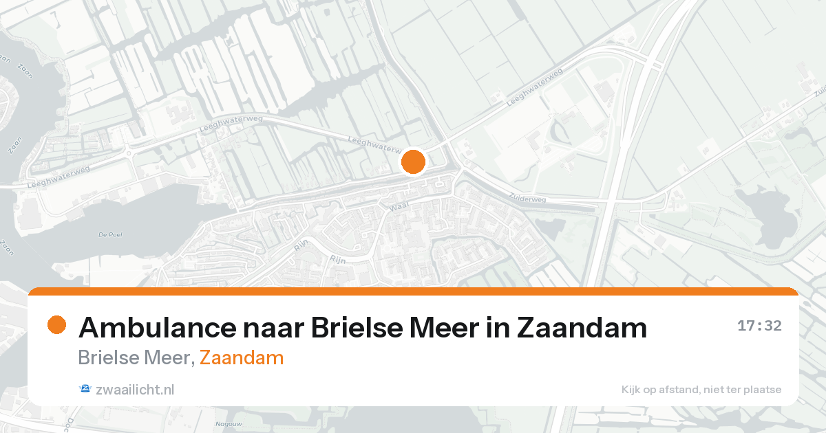 Ambulance naar Brielse Meer in Zaandam — 20 mei 2026