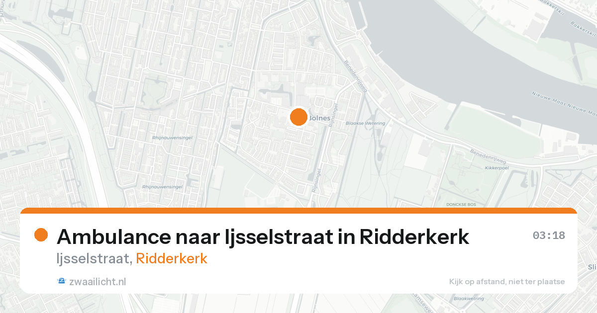 Ambulance naar Ijsselstraat in Ridderkerk — 25 aug 2026