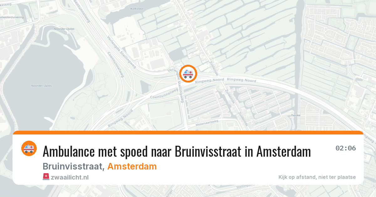 Ambulance met spoed naar Bruinvisstraat in Amsterdam — 20 jun 2026