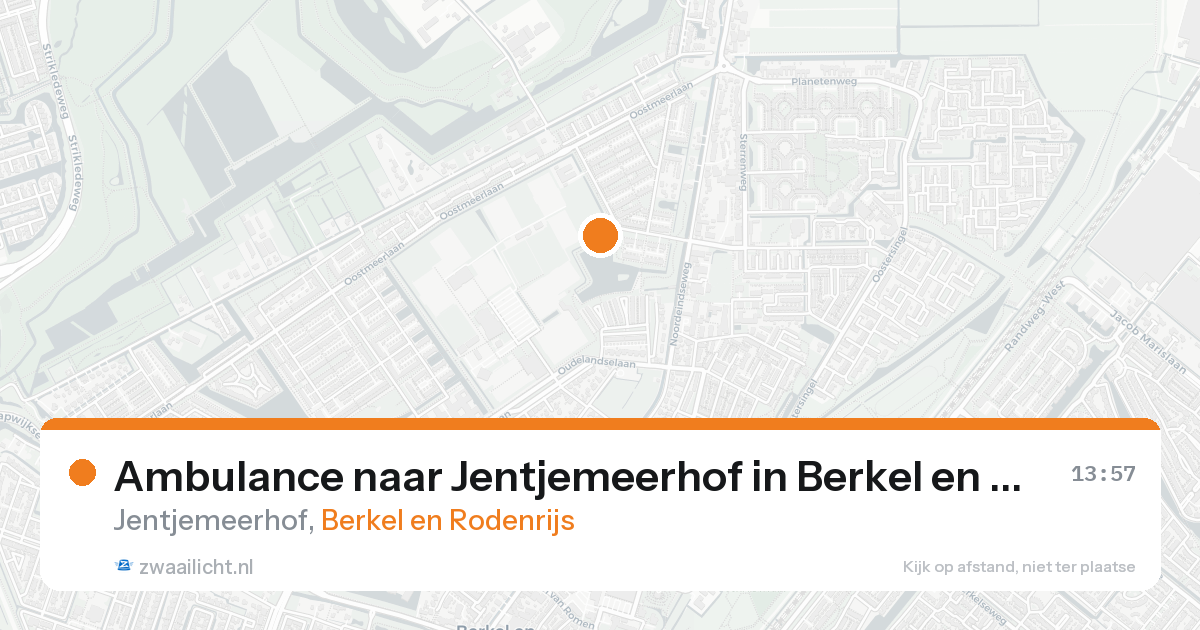 Ambulance naar Jentjemeerhof in Berkel en Rodenrijs — 25 aug 2026