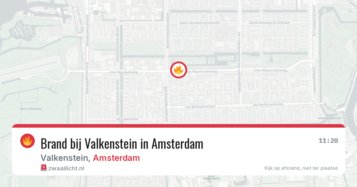 Brand bij Valkenstein in Amsterdam — 30 jul 2026