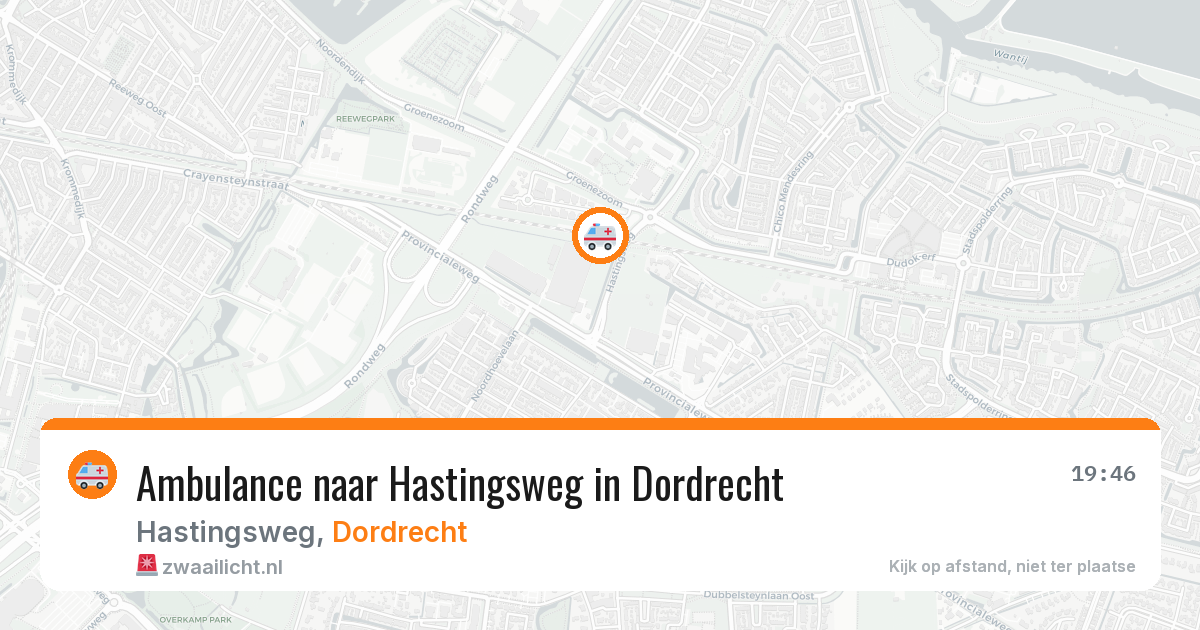 Ambulance naar Hastingsweg in Dordrecht — 8 jul 2026