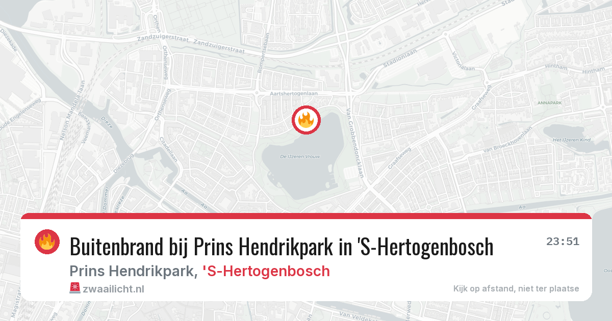 Buitenbrand bij Prins Hendrikpark in 'S-Hertogenbosch — 28 mei 2026