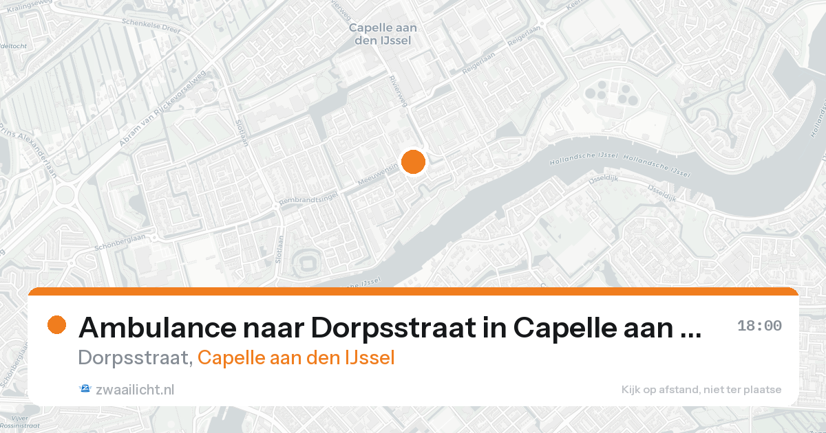 Ambulance naar Dorpsstraat in Capelle aan den IJssel — 22 aug 2026