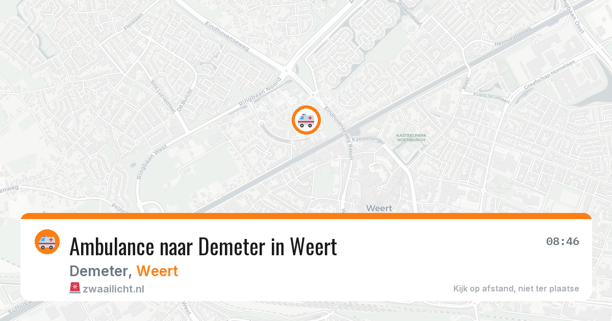 Ambulance naar Demeter in Weert — 23 jul 2026