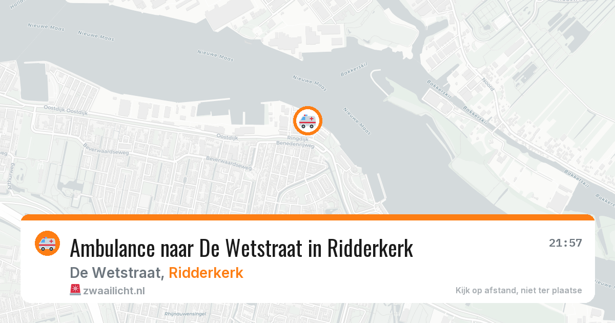 Ambulance naar De Wetstraat in Ridderkerk — 9 apr 2026