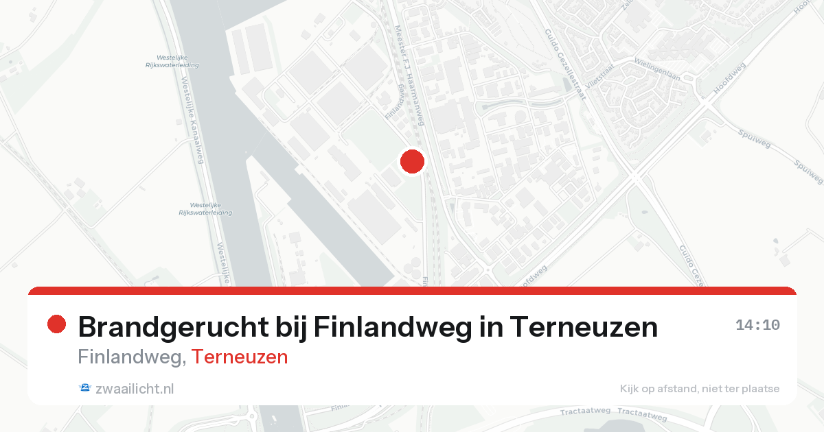 Brandgerucht bij Finlandweg in Terneuzen — 21 aug 2026