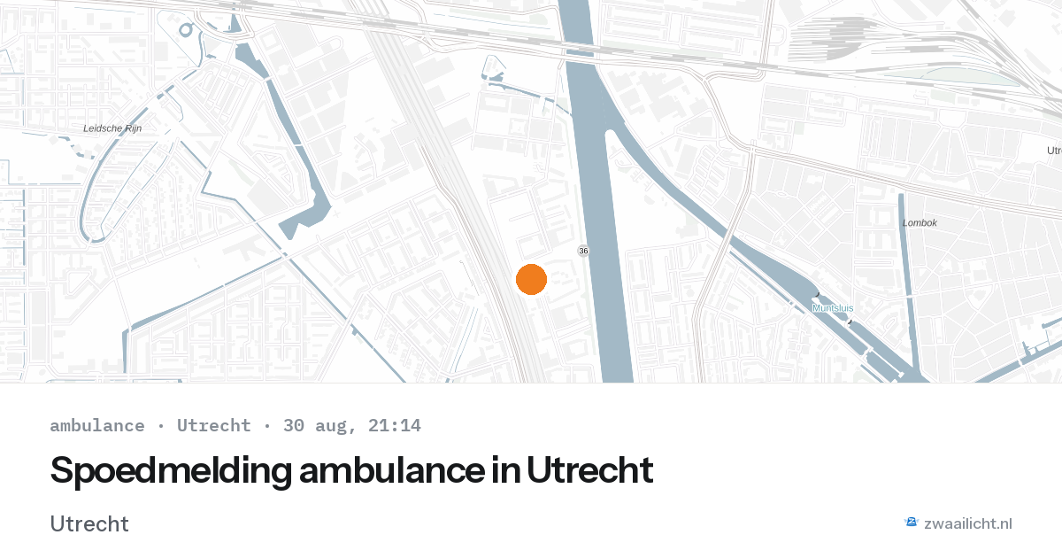 Spoedmelding ambulance in Utrecht — 30 aug 2026