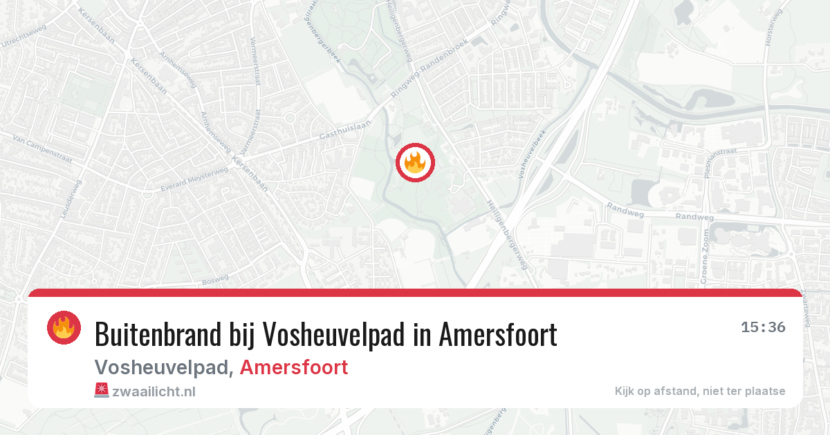 Buitenbrand bij Vosheuvelpad in Amersfoort — 6 jul 2026