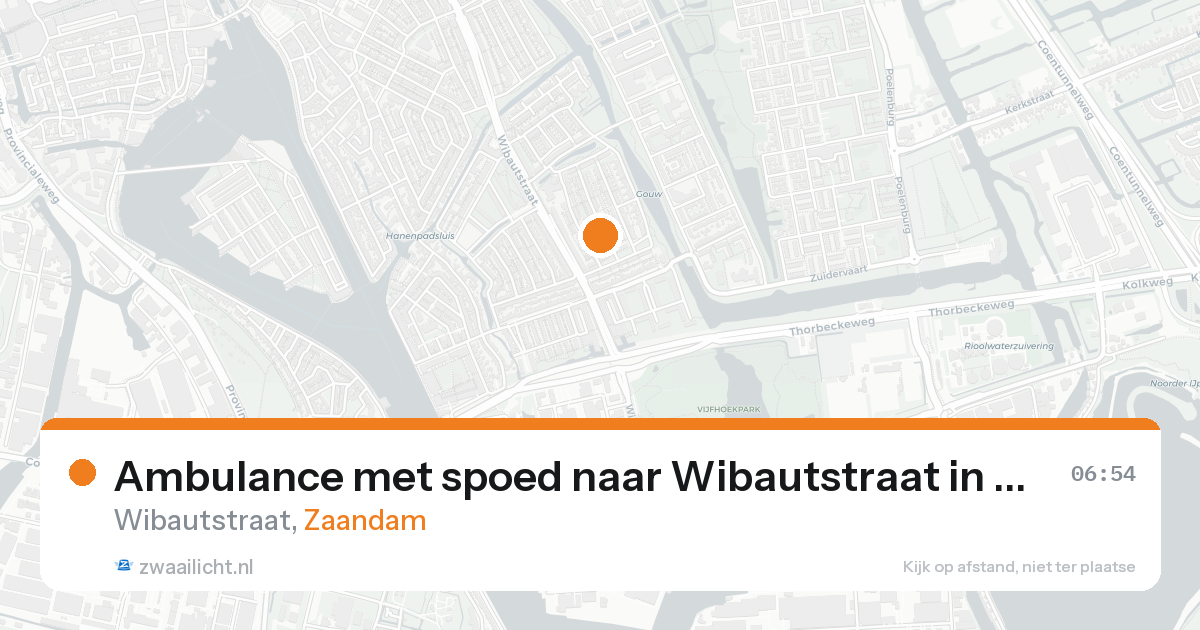 Ambulance met spoed naar Wibautstraat in Zaandam — 17 mei 2026