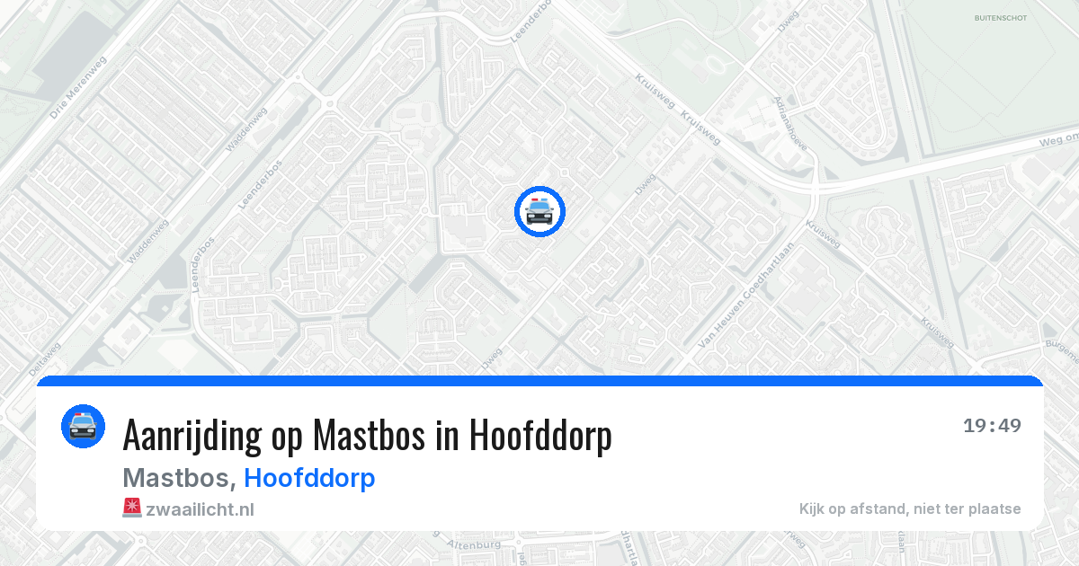 Aanrijding op Mastbos in Hoofddorp — 9 apr 2026