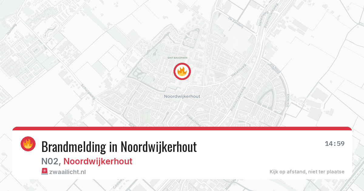 Brandmelding in Noordwijkerhout — 30 apr 2026