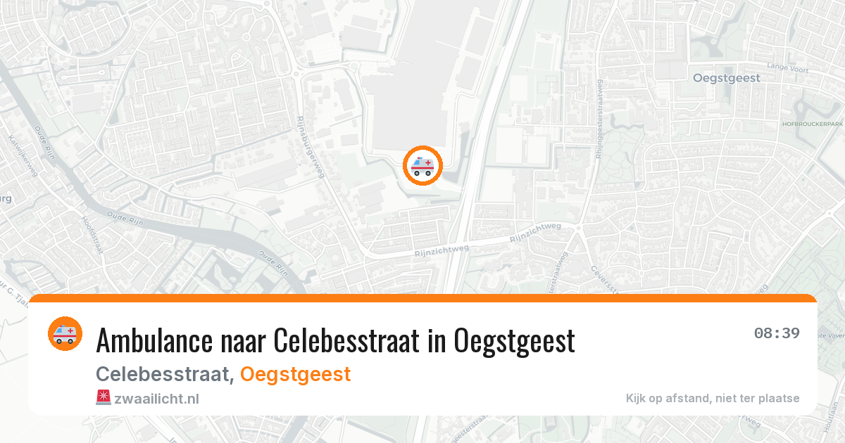 Ambulance naar Celebesstraat in Oegstgeest — 8 aug 2026