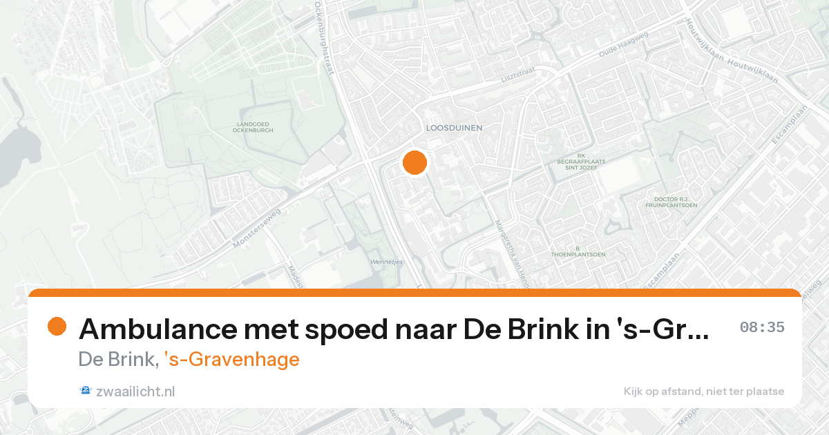 Ambulance met spoed naar De Brink in 's-Gravenhage — 18 aug 2026