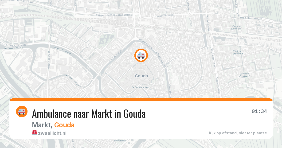 Ambulance naar Markt in Gouda — 20 jun 2026