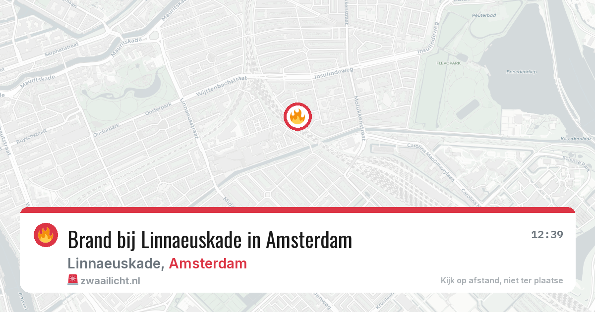 Brand bij Linnaeuskade in Amsterdam — 23 jun 2026