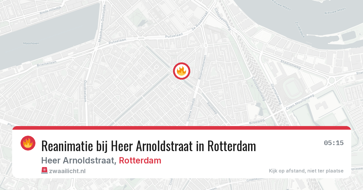 Reanimatie bij Heer Arnoldstraat in Rotterdam — 9 jul 2026