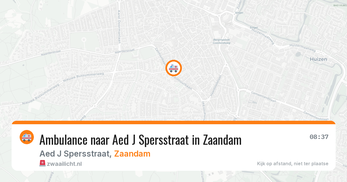 Ambulance naar Aed J Spersstraat in Zaandam — 22 jun 2026
