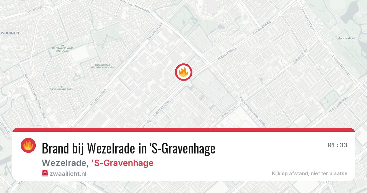 Brand bij Wezelrade in 'S-Gravenhage — 20 jun 2026