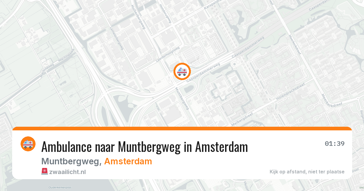 Ambulance naar Muntbergweg in Amsterdam — 31 jul 2026