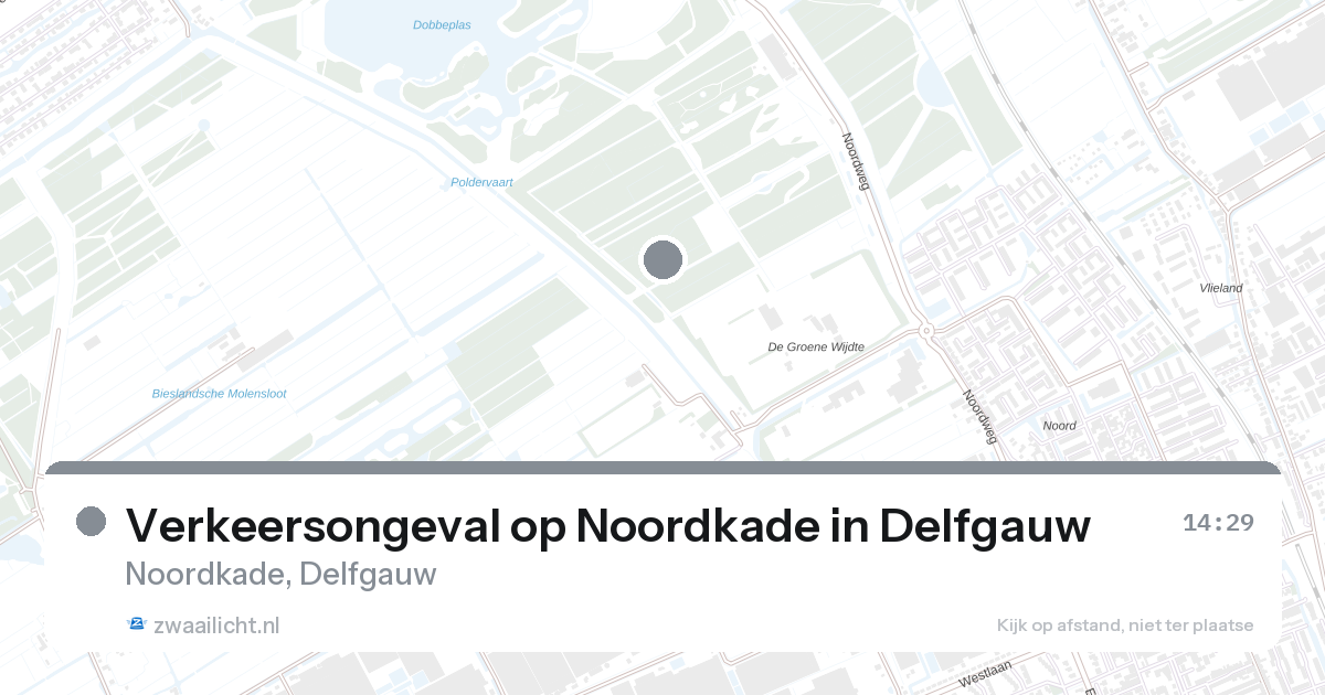 Verkeersongeval op Noordkade in Delfgauw — 24 feb 2026