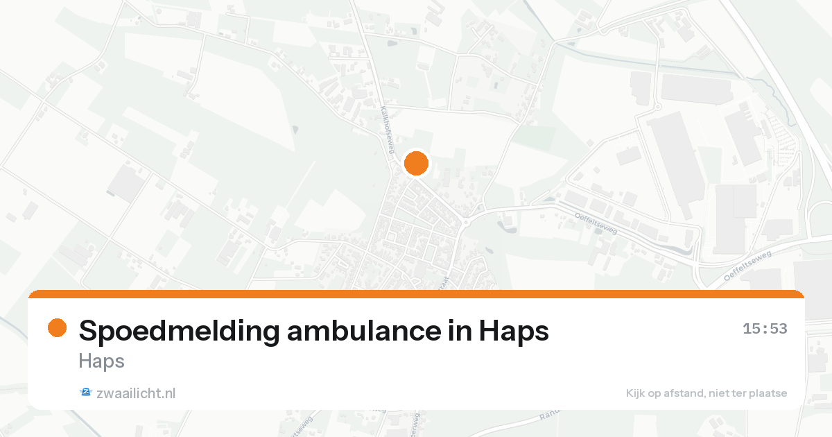 Spoedmelding ambulance in Haps — 12 aug 2026