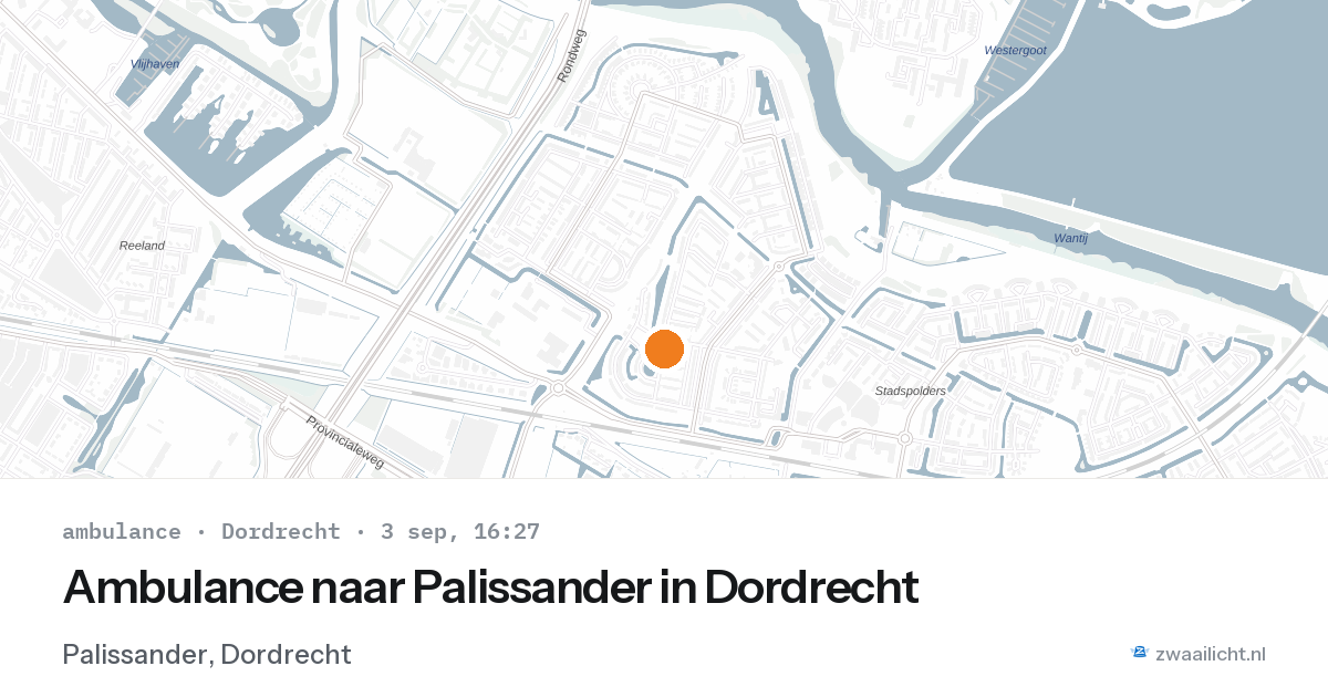 Ambulance naar Palissander in Dordrecht — 3 sep 2026