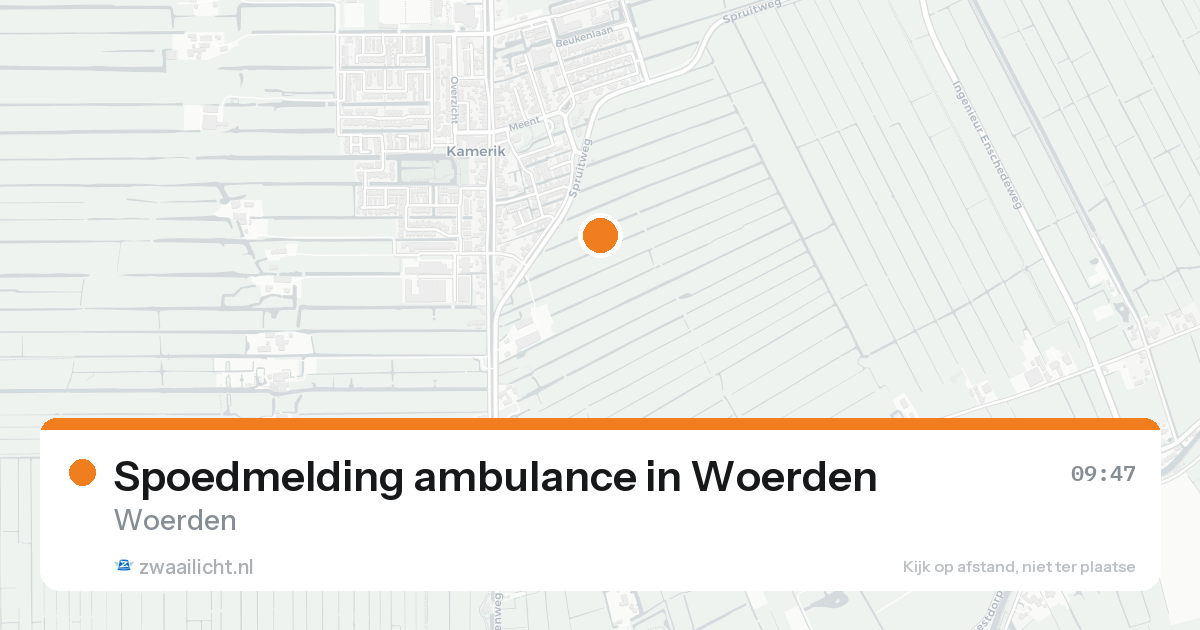 Spoedmelding ambulance in Woerden — 15 aug 2026